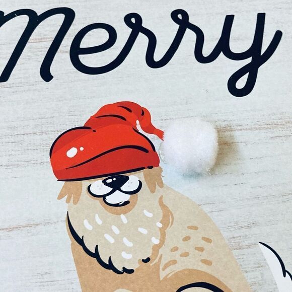 NWT Merry Christmutts Dog Christmas Wall Decor Sign - Picture 2 of 3